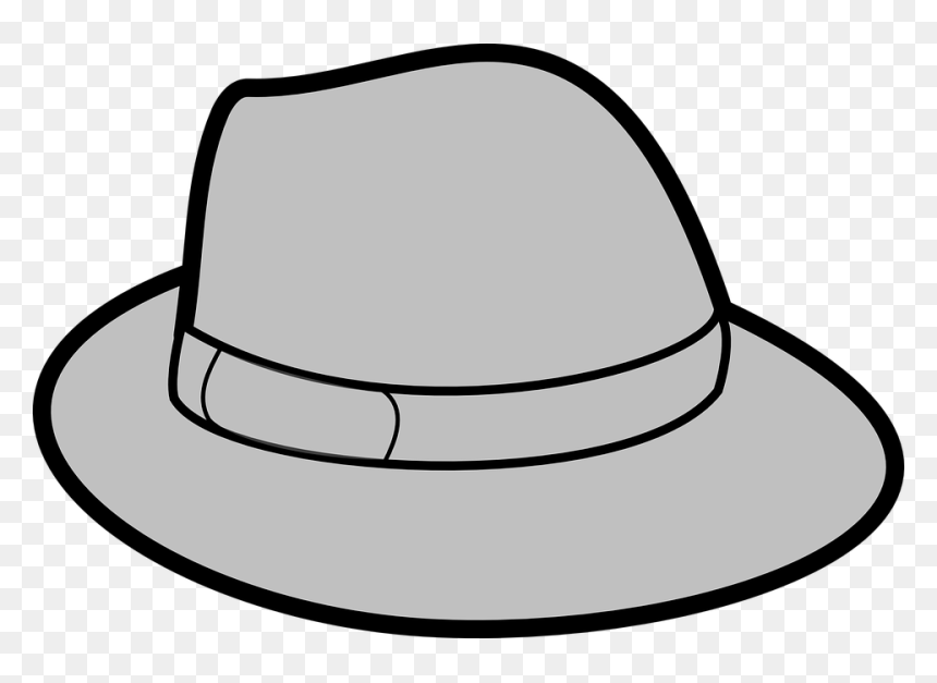 Hat Clipart Black And White, HD Png Download - gangster hat png