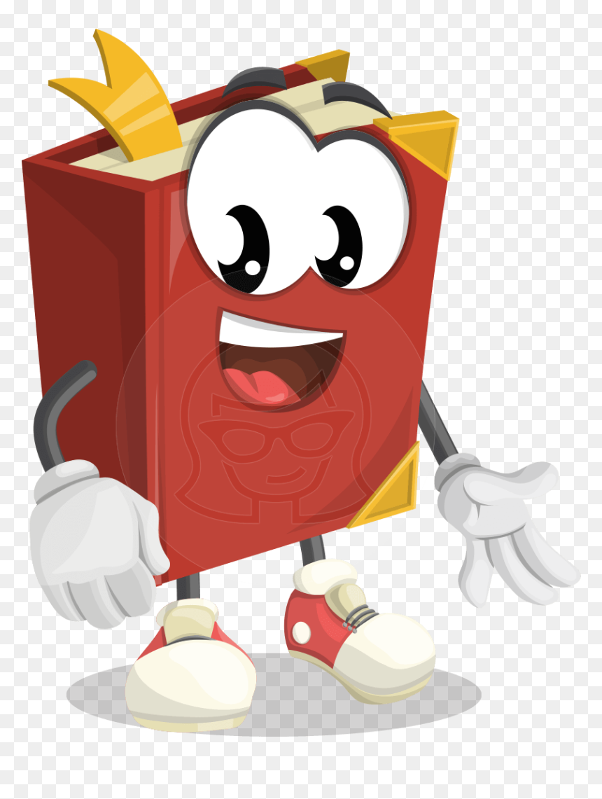 Cute Book Cartoon Vector Character Aka Bookie Paperson - Cute Book Clipart Png, Transparent Png - where's waldo characters png
