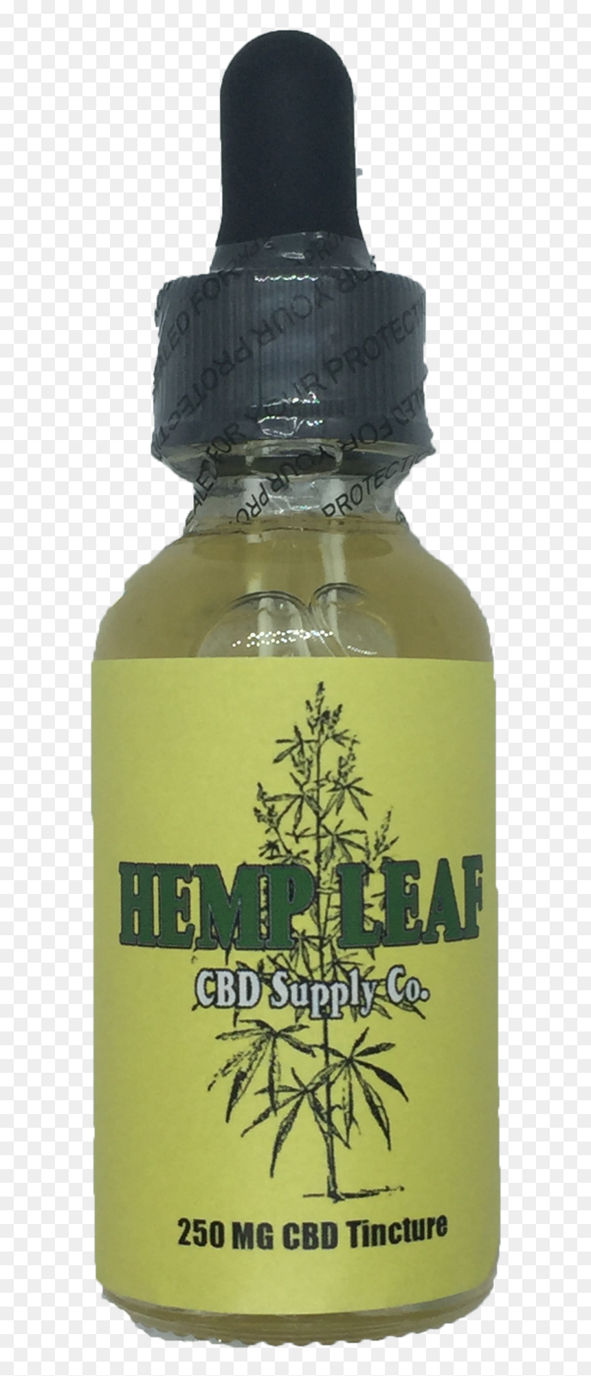 Hemp Leaf Cbd Supply Co - Glass Bottle, HD Png Download - hemp leaf png