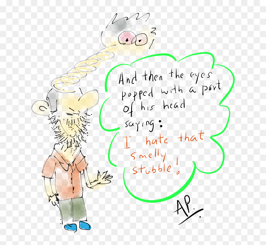 The Night My Eyes Hated My Stubble - Cartoon, HD Png Download - stubble png