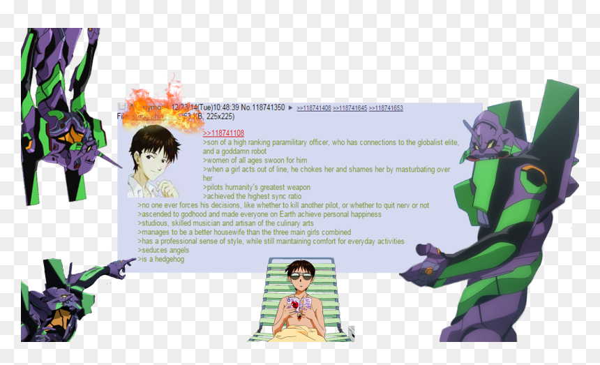 Evangelion Fanfiction Dead Shinji, HD Png Download - shinji ikari png