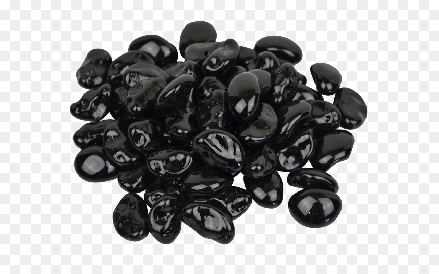 Fire Glass Pebbles, Black Licorice, 10lb - Black Pebbles Png, Transparent Png - pebbles png