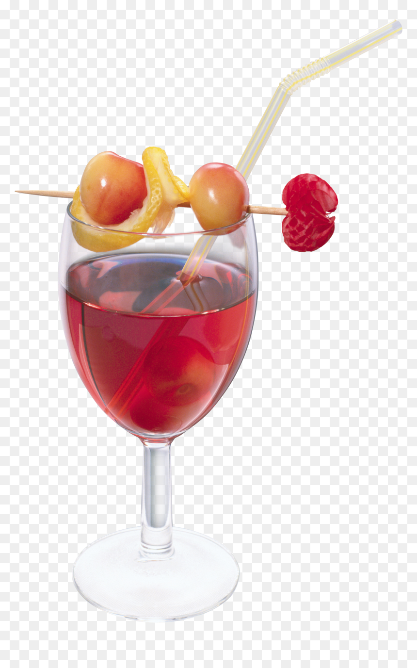 Glass Of Fruit Wine Png, Transparent Png - cocktail glass png