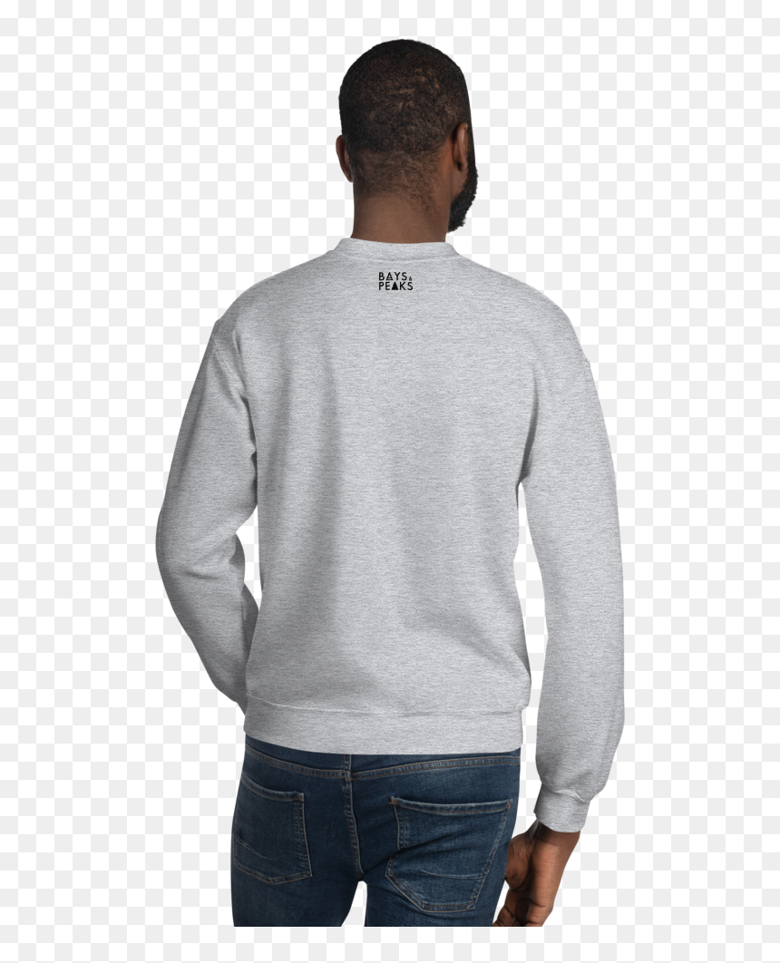 Basic Logo Sweatshirt - Sweater, HD Png Download - man back png