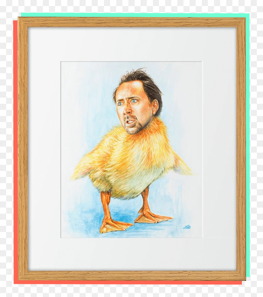 Nicholas Cage Duck, HD Png Download - nic cage face png