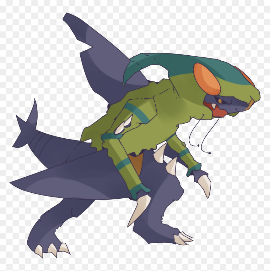 Shiny Flygon Clad Gaburias Garchomp By Autobottesla-da50v7g - Garchomp Shiny, HD Png Download - flygon png