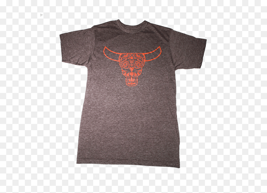 Mens Brown T-shirt Orange Skull - Texas Longhorn, HD Png Download - texas longhorns png