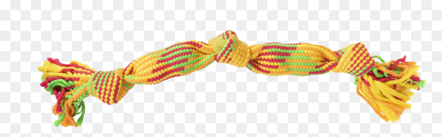 Yours Droolly Rope 3 Knot Toy Fluro - Bead, HD Png Download - rope knot png