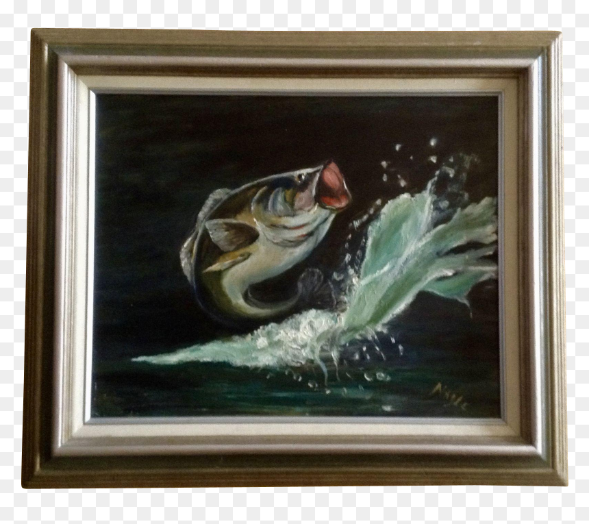 Painting Of Fish Jumping Out Of The Water, HD Png Download - fish jumping out of water png