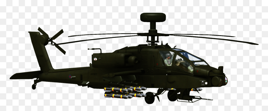 Apatcheah1-at - Helicopter Rotor, HD Png Download - apache helicopter png