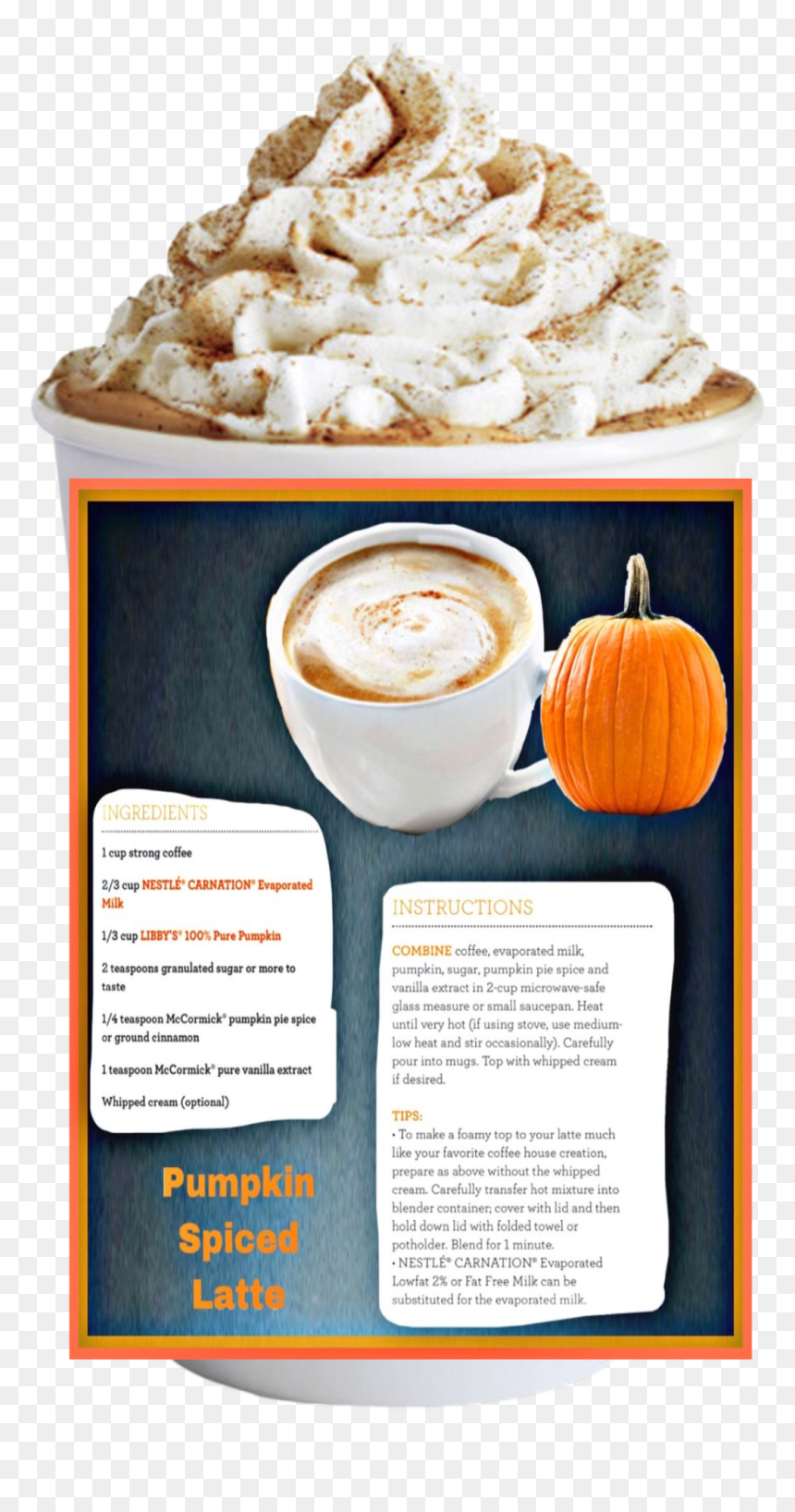 #pumpkin #spice #latte #recipe - Wiener Melange, HD Png Download - pumpkin spice latte png