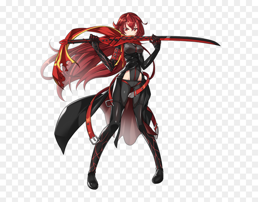 Elesis Does 2 Strikes With Her Sword And Then Starts - Elsword Elesis, HD Png Download - anime sword png
