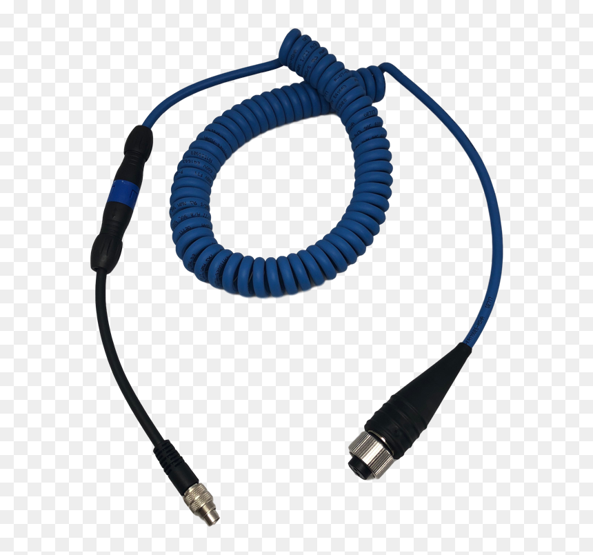 2 Pin Ms Connector To Bnc Coiled Accelerometer Cables, HD Png Download - phone cord png