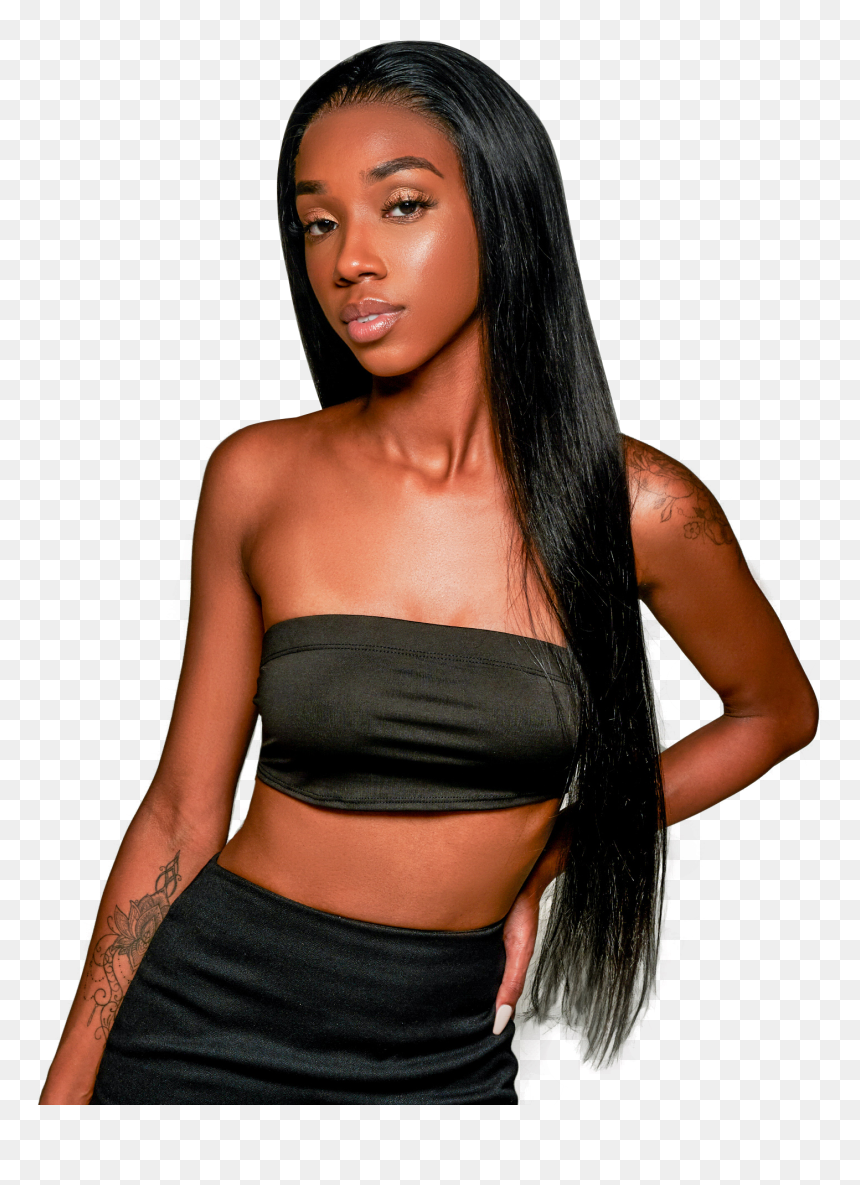 Girl, HD Png Download - black wig png