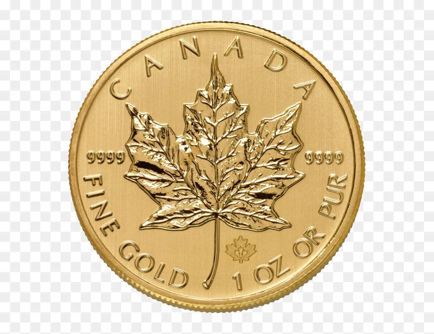 Transparent Pile Of Gold Coins Clipart - Gold Maple Leaf Coin 9999, HD Png Download - pile of gold png