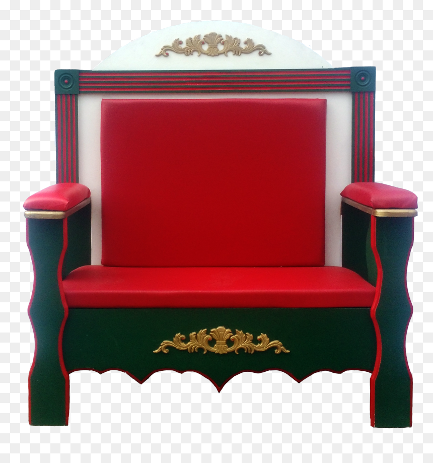 Red Chair - Transparent Santa Chair Png, Png Download - throne chair png