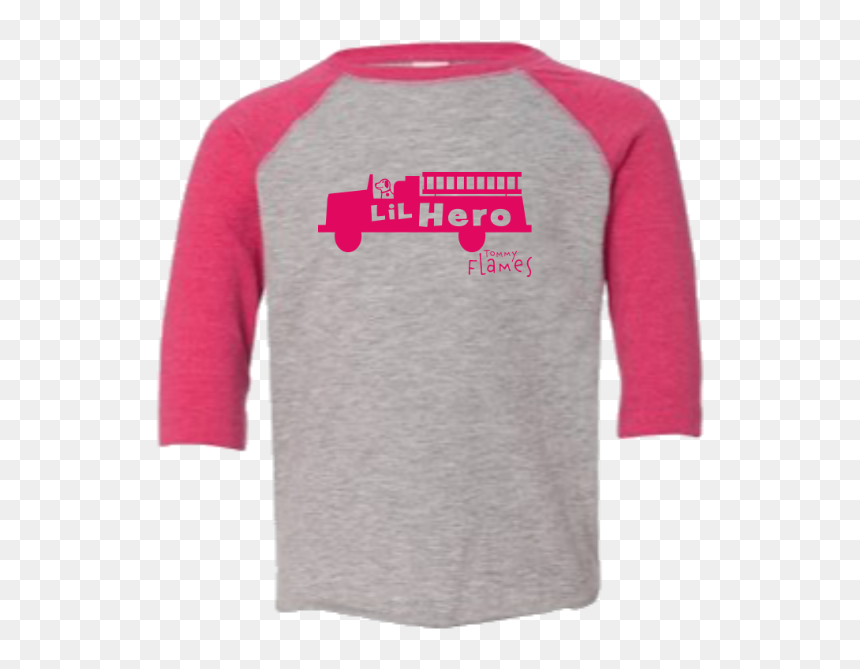 Long-sleeved T-shirt, HD Png Download - pink flames png