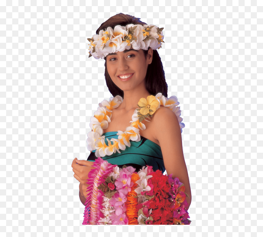 Lei Girl - Hawaii, HD Png Download - hawaiian lei png