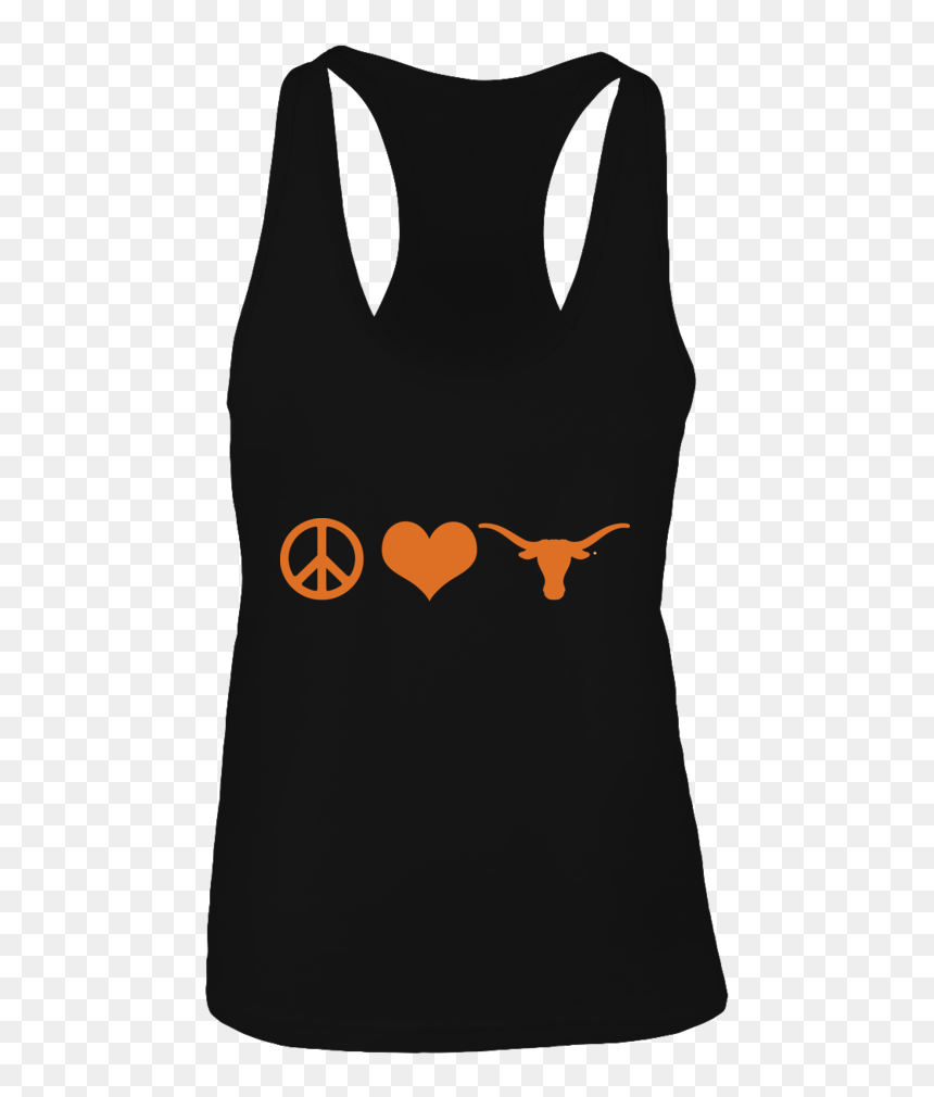 Peace Love Ut Longhorns T-shirt, Peace Love Longhorns - Active Tank, HD Png Download - texas longhorns png