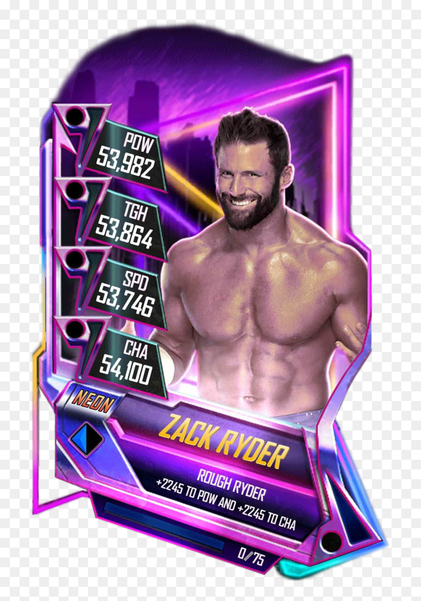 Zackryder S5 23 Neon - Becky Lynch Wwe Supercard, HD Png Download - zack ryder png