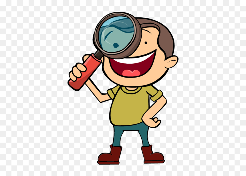 Boy Scared Holding Book Clipart Clipart Library Library - Magnifier Clipart, HD Png Download - scared person png