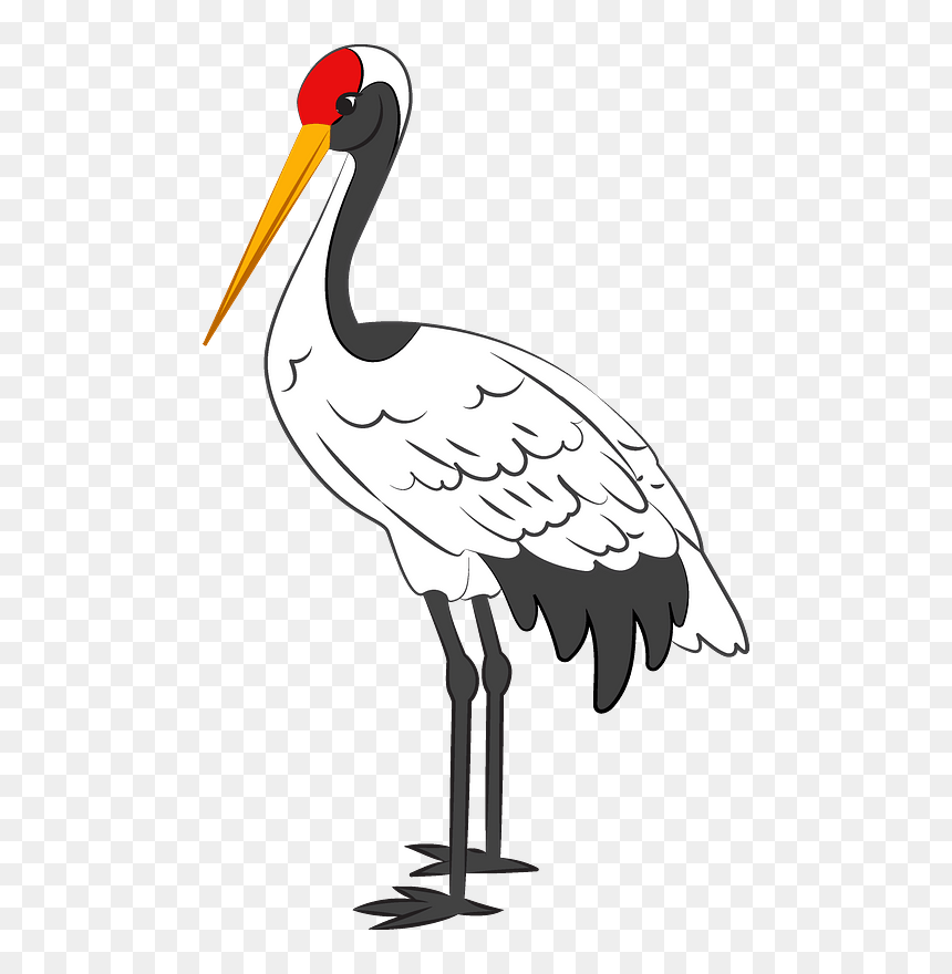 Crane Clipart - Black Stork, HD Png Download - crane bird png