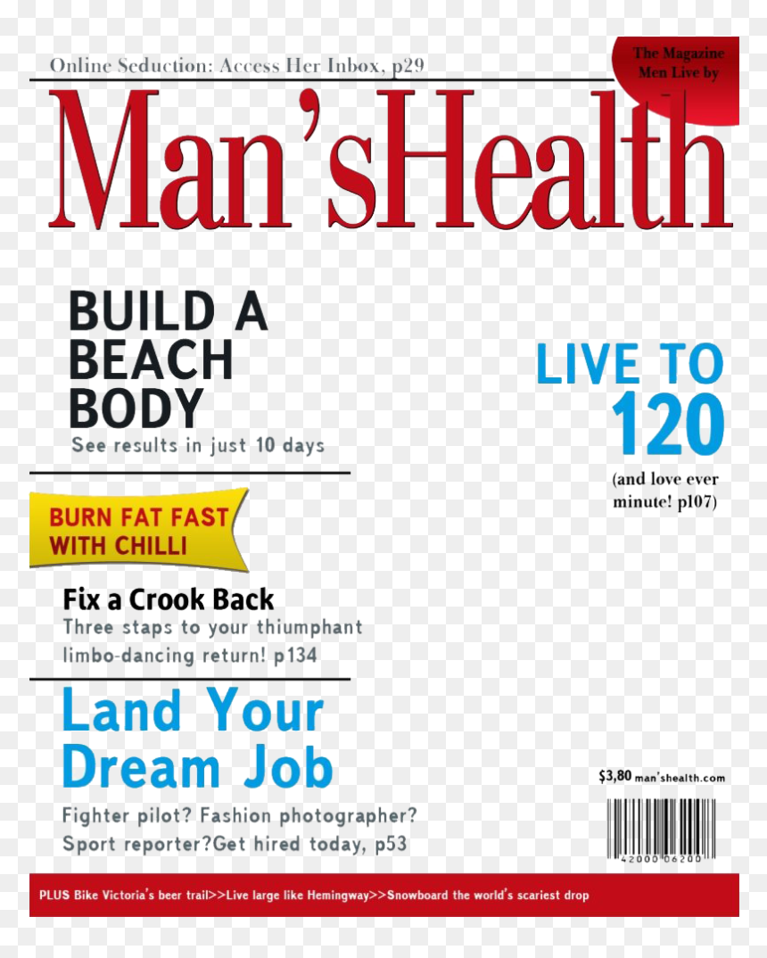 Fashion Magazine Cover Png - Poster, Transparent Png - man back png