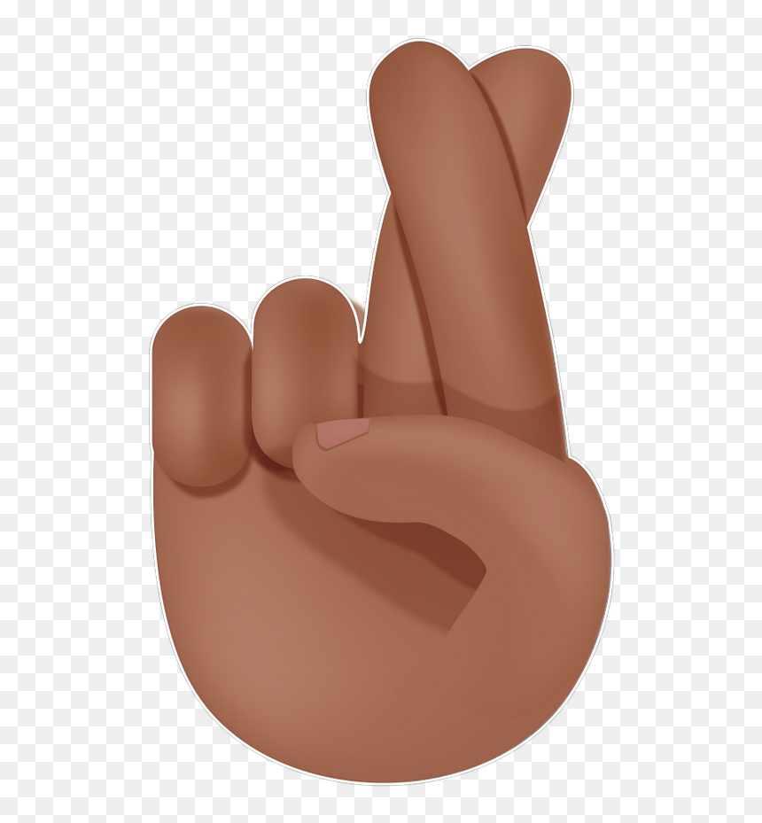 Cross Finger Emoji Png - Two Fingers Crossed Emoji, Transparent Png - finger emoji png