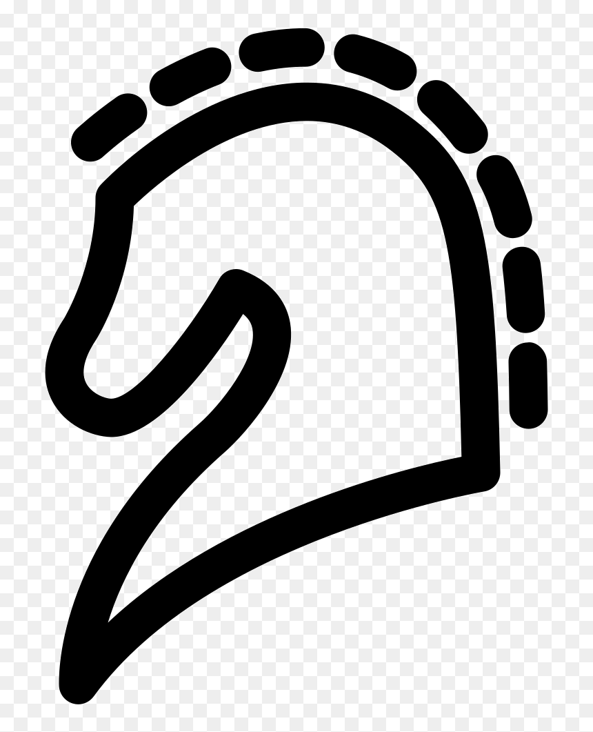 Horse Head Outline In Side View - Horse, HD Png Download - head outline png