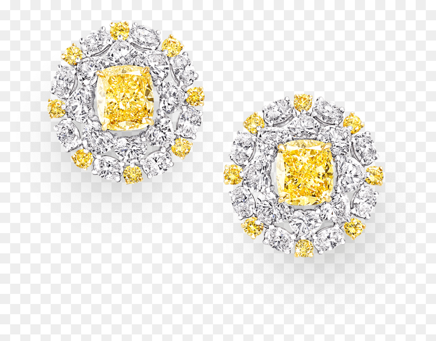 Earrings, HD Png Download - white diamond png