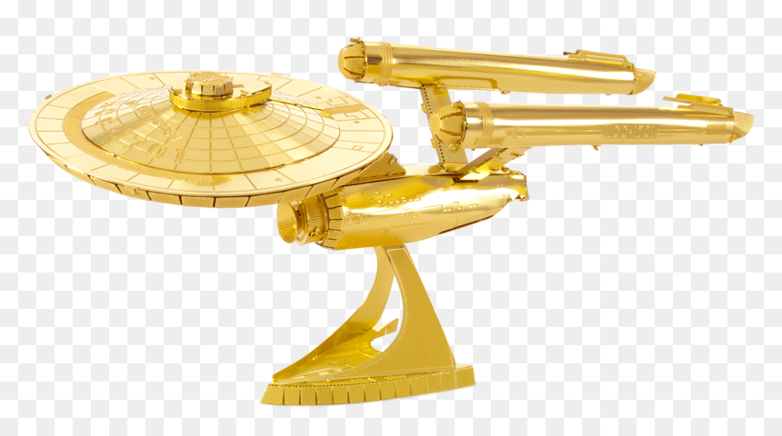 Gold Uss Enterprise Ncc-1701 - Gold Uss Enterprise, HD Png Download - starship enterprise png