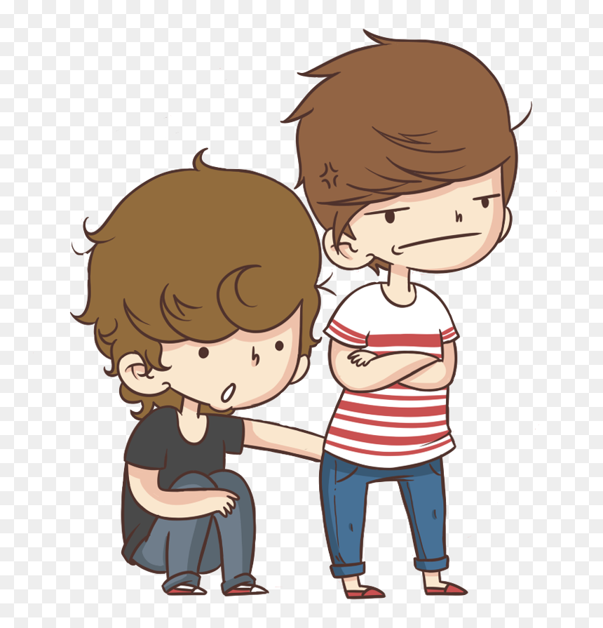 Caricaturas Png De One Direction - Two Boys Argue Png, Transparent Png - louis tomlinson png