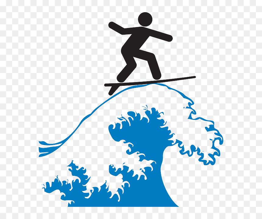 Surfboard Clipart Wave - Ocean Wave Clipart, HD Png Download - surfboard clipart png