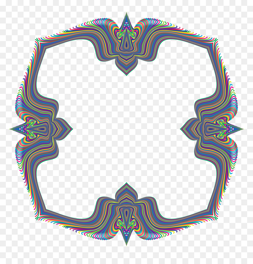 Prismatic Waves Frame 5 Clip Arts, HD Png Download - waves clipart png