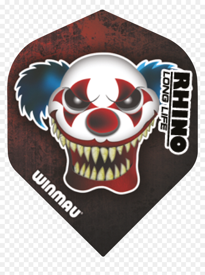 Winmau Rhino Scary Clown Standard - Dart Flights, HD Png Download - scary clown png