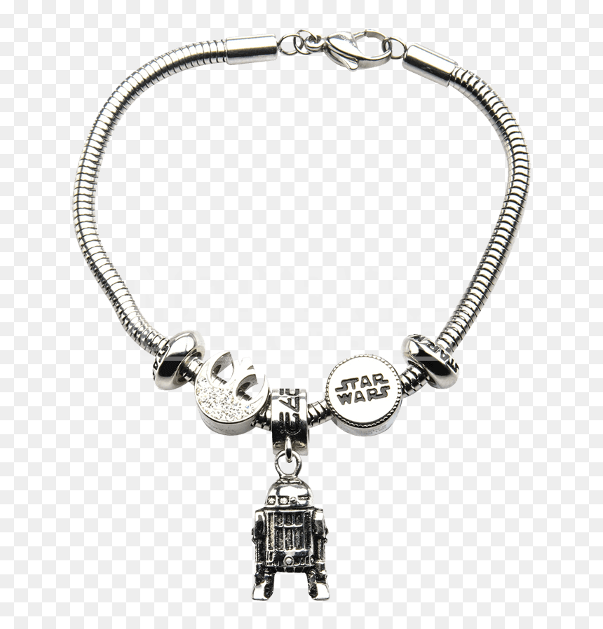 Star Wars R2d2 Rebel Alliance Logo Charm Bracelet - Necklace, HD Png Download - rebel alliance logo png