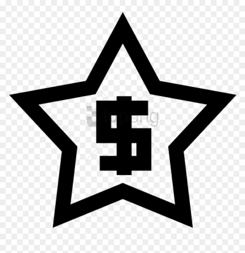 Free Png Star With Dollar Sign Png Image With Transparent, Png Download - dollar sign clipart png