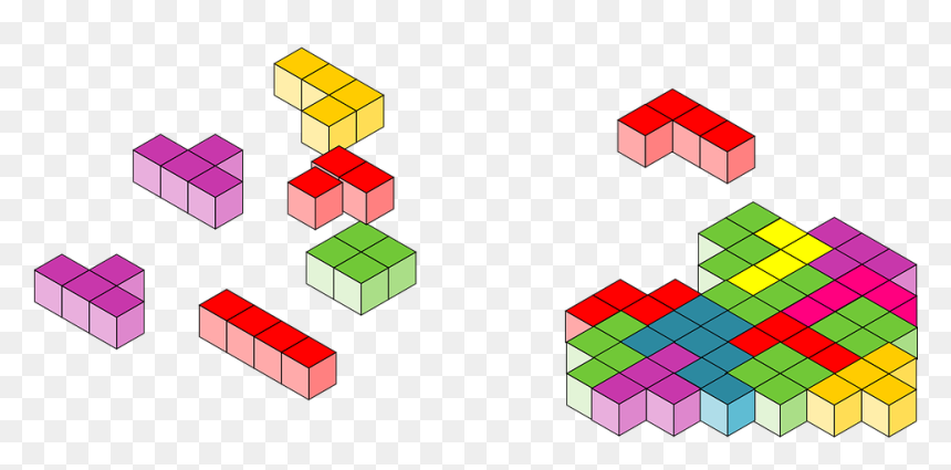 Tetris 3d Png, Transparent Png - tetris png