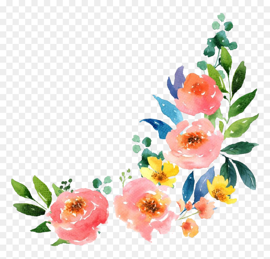 Flower Watercolor Art Transparent Png - Water Paint Flowers Png, Png Download - png watercolor