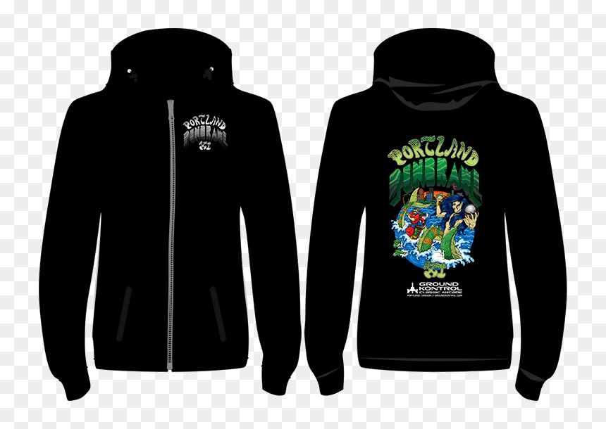 Portland Pinbrawl Xi Hoodie Preview - Hoodie, HD Png Download - hoodie template png