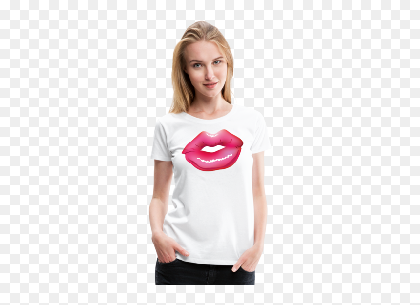T-shirt, HD Png Download - pink lips png