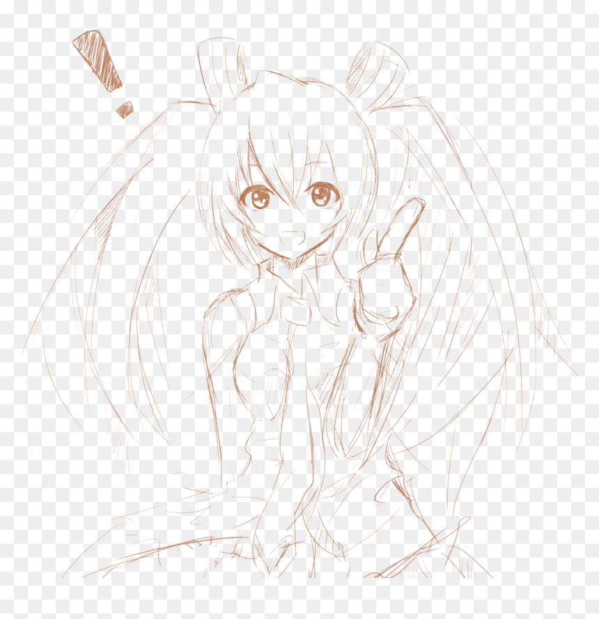 Cat Cartoon Ear Drawing Illustration - Sketch, HD Png Download - anime cat png