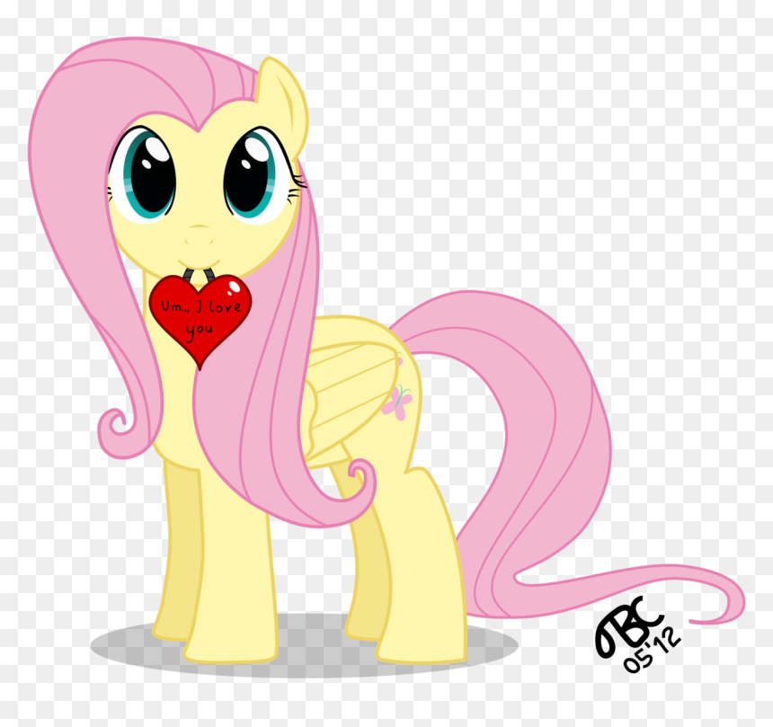 Mlp Fluttershy In Love, Hd Png Download - Mlp I Love You, Transparent Png - doodlebob png