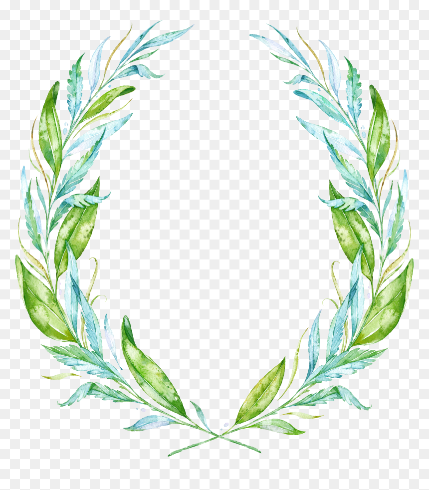 Leaf Watercolor Painting Wreath Drawing - Thank You For Being Such A Good Neighbour, HD Png Download - leaf wreath png