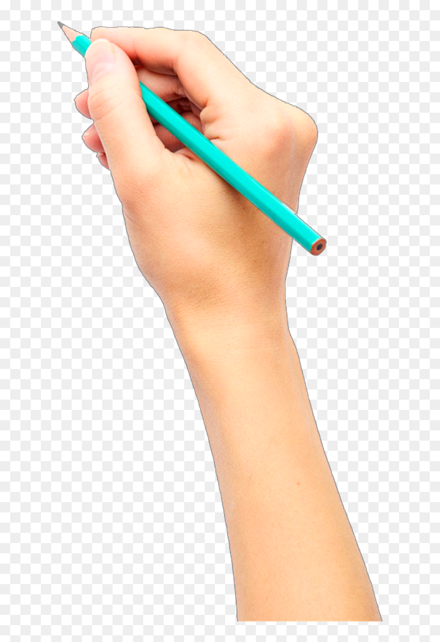 #ftestickers #woman #arm #hand #pencil #writing - Hand Hold Pencil Png, Transparent Png - hand writing png