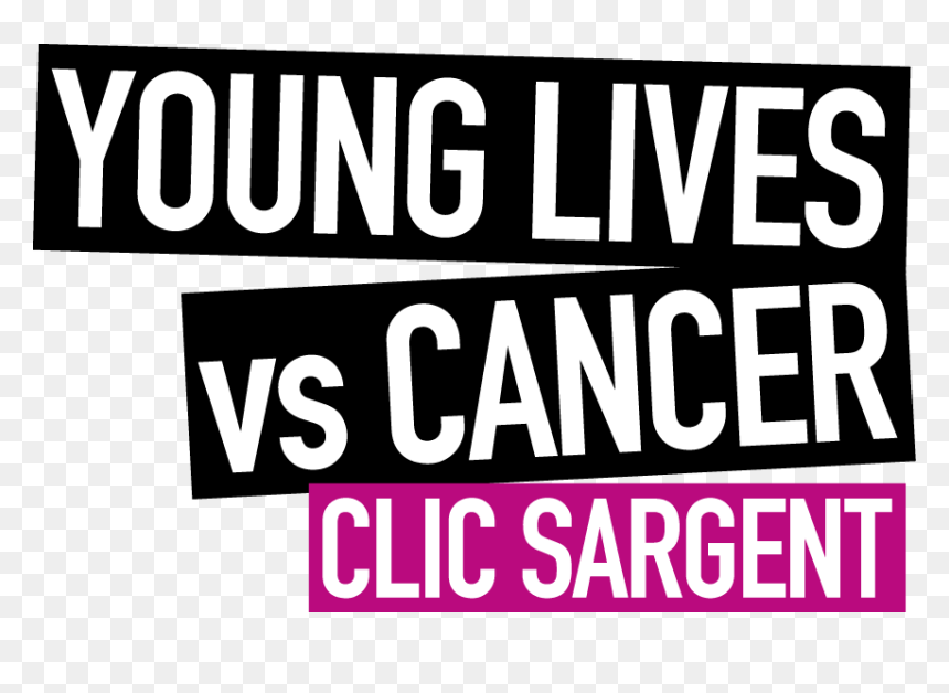 Clic Sargent Strap Logo 2017 - Young Lives Vs Cancer Clic Sargent, HD Png Download - young life logo png