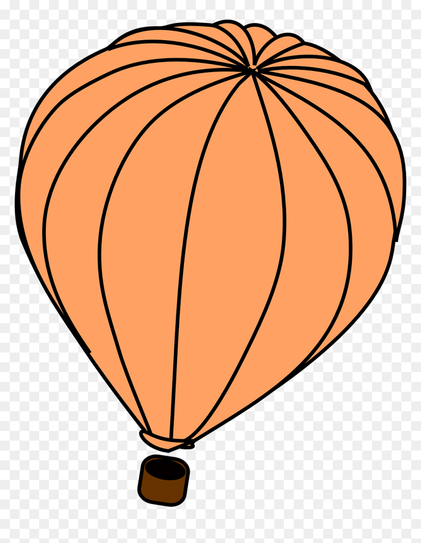 Hot Air Balloon Outline, HD Png Download - hot air balloon clipart png