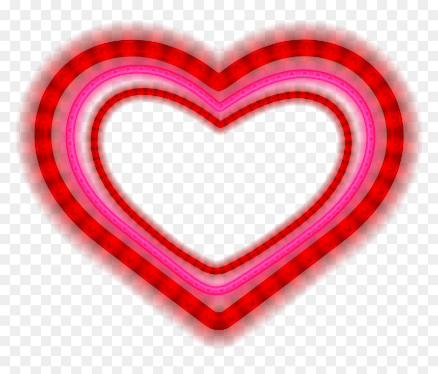 Shining Heart Png Clipart Image - Valentine Frame Heart Png Transparent, Png Download - shining png