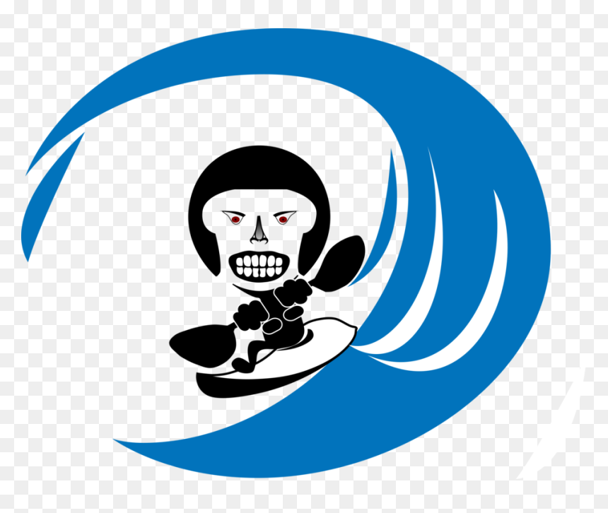 Human Behavior,skull,area - Surfing, HD Png Download - surfboard clipart png