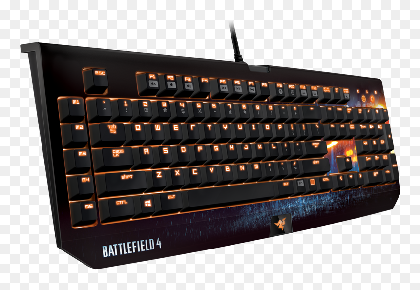 Razer Blackwidow Ultimate Battlefield - Razer Blackwidow 2014, HD Png Download - battlefield 4 logo png